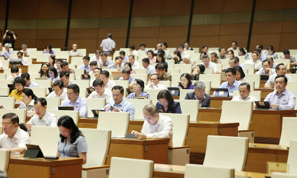 Các đại biểu dự phiên họp sáng 6-5. Ảnh: QUANG PHÚC