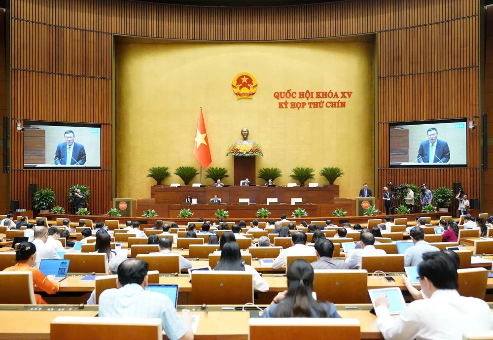Quang cảnh Quốc hội sáng 8-5. Ảnh: VIẾT CHUNG 2.jpg