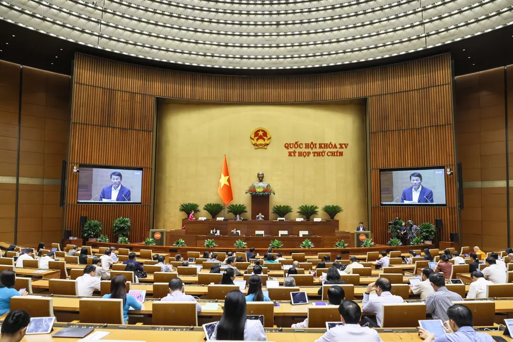 Phiên họp Quốc hội sáng 24-5. Ảnh: VIẾT CHUNG 2.jpg
