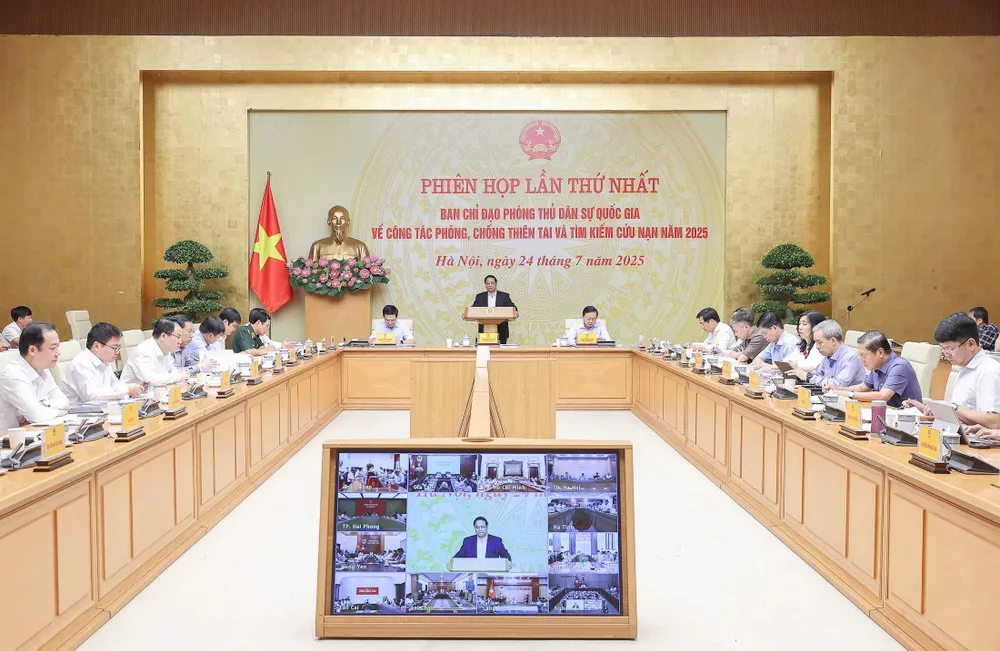 Thủ tướng Phạm Minh Chính chủ trì phiên họp. Ảnh: VIẾT CHUNG 1.jpg