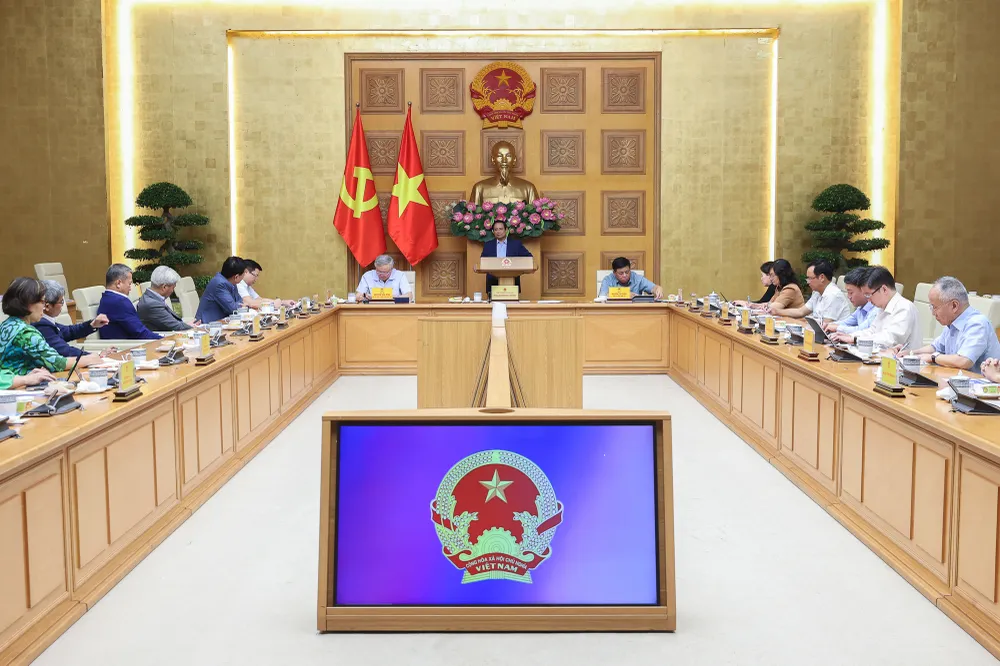 Thủ tướng Phạm Minh Chính phát biểu tại toạ đàm với các doanh nghiệp Nhật Bản đang đầu tư kinh doanh tại Việt Nam. Ảnh: VIẾT CHUNG img8994-17548270145052023225329.jpg