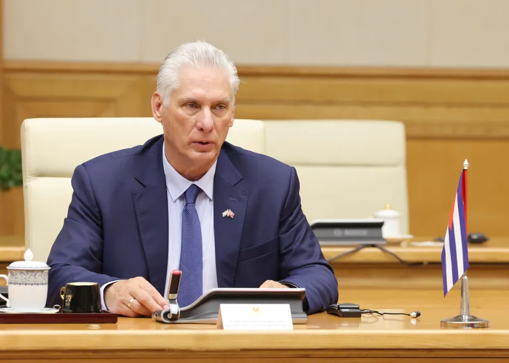 Bí thư thứ nhất, Chủ tịch nước Miguel Díaz-Canel Bermúdez. Ảnh: QUANG PHÚC 2.jpg