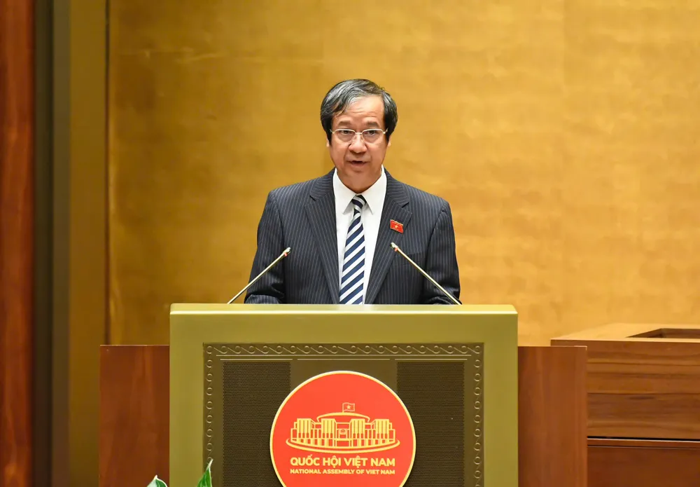 Bộ trưởng Bộ GD-ĐT Nguyễn Kim Sơn. Ảnh: VIẾT CHUNG 1.jpg