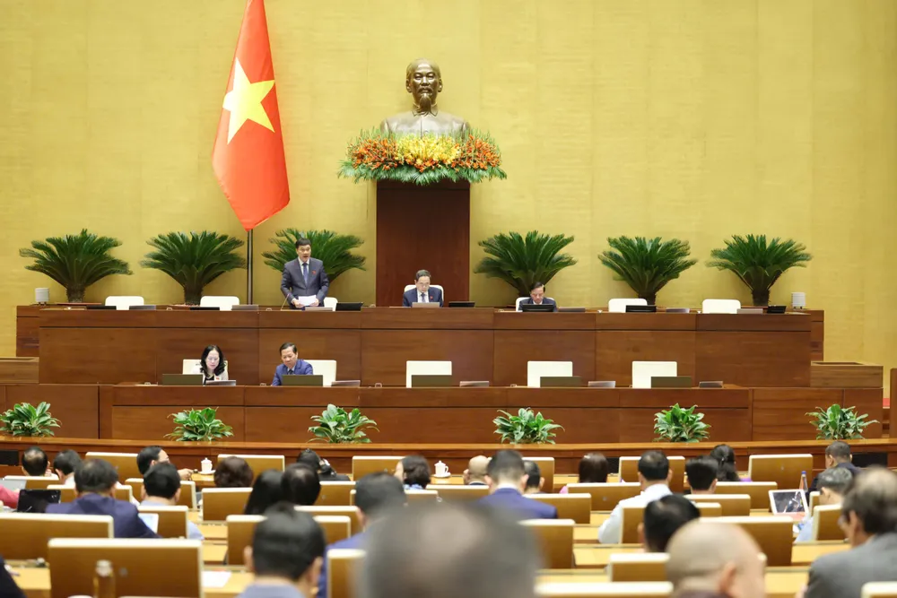 Phiên họp Quốc hội sáng 23-10. Ảnh: QUANG PHÚC 1.jpg