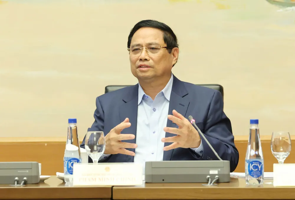 Thủ tướng Phạm Minh Chính phát biểu tại phiên thảo luận tổ, chiều 4-11. Ảnh: QUANG PHÚC