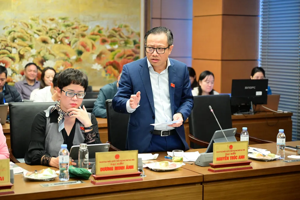 Delegatul Nguyen Truc Anh (Hanoi). Foto: DO TRUNG ĐB Nguyễn Trúc Anh (Hà Nội). Ảnh ĐỖ TRUNG.jpg