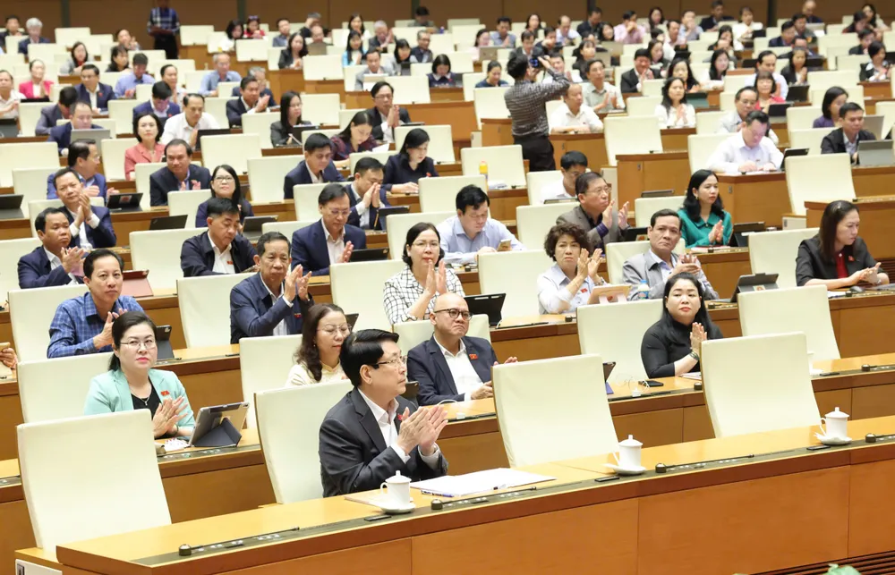 Các đại biểu dự phiên họp sáng 10-12. Ảnh: QUANG PHÚC