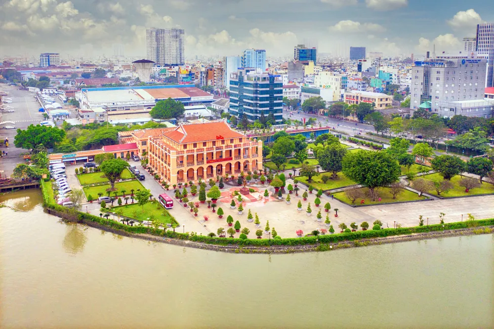 Bến Nhà Rồng, TPHCM nhìn từ trên cao. Ảnh: HOÀNG HÙNG