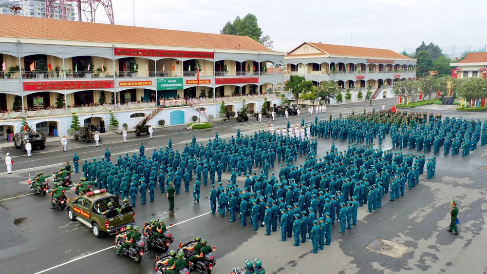 Lễ khai mạc hội thao Trung đội dân quân cơ động lực lượng vũ trang TPHCM năm 2022.