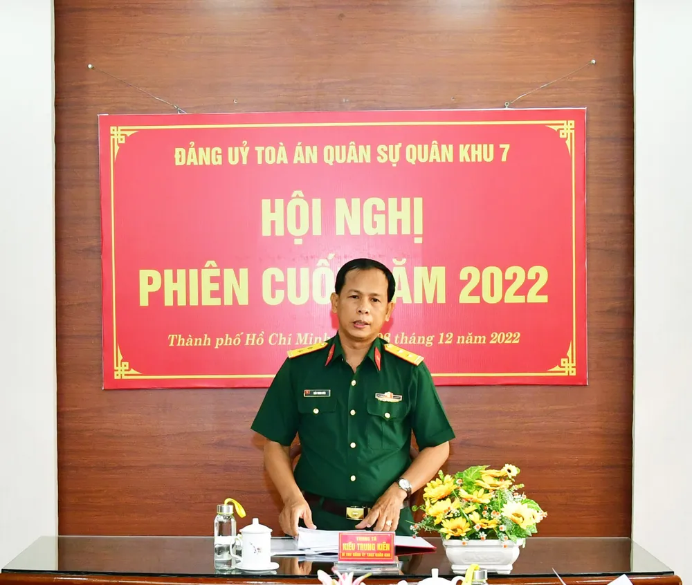 Tòa án Quân sự Quân khu 7 đảm bảo 100% các vụ án xét xử đúng người, đúng tội ảnh 3