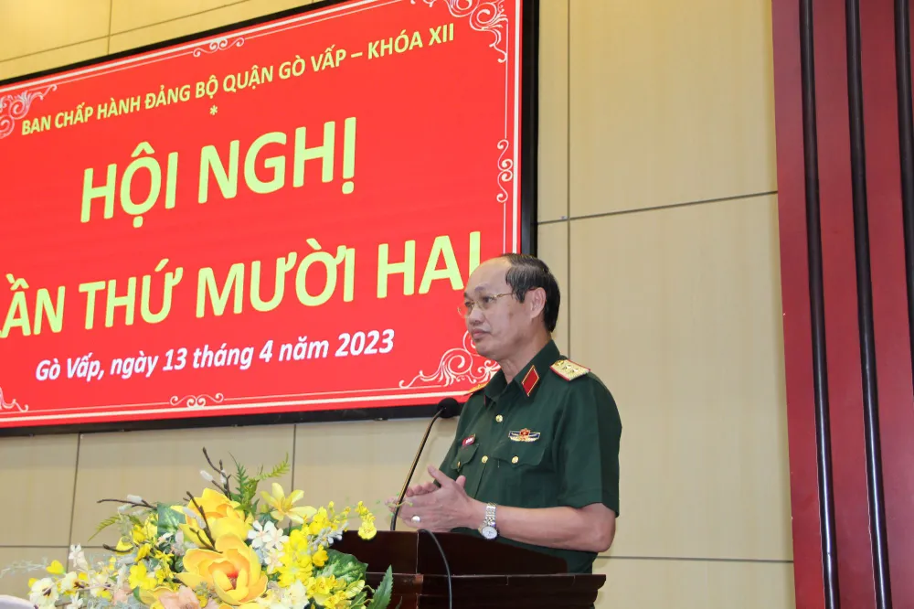 Trung tướng Nguyễn Văn Nam phát biểu chỉ đạo hội nghị. Ảnh: TRẦN YÊN