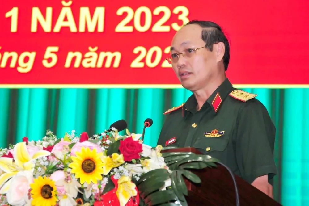 Trung tướng Nguyễn Văn Nam phát biểu tại hội nghị