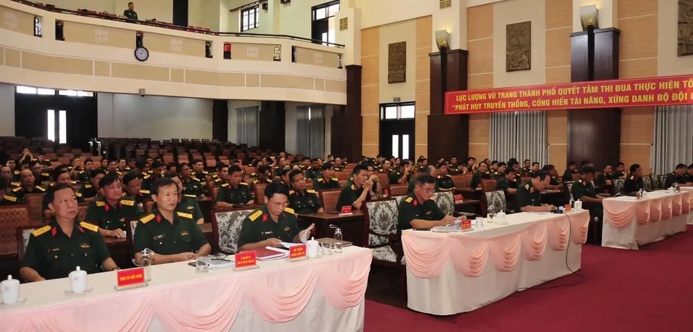 Quang cảnh hội nghị tại Bộ Tư lệnh TPHCM