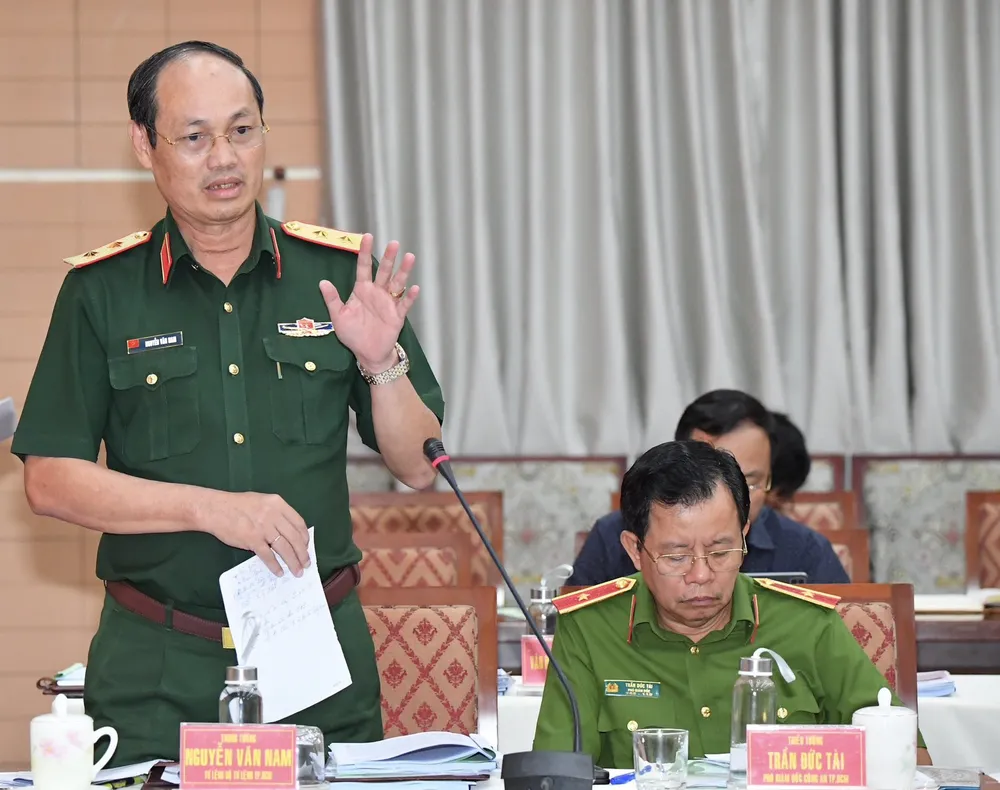Trung tướng Nguyễn Văn Nam phát biểu tại hội nghị. Ảnh: VIỆT DŨNG Trung tướng Nguyễn Văn Nam phát biểu tại hội nghị. Ảnh: VIỆT DŨNG