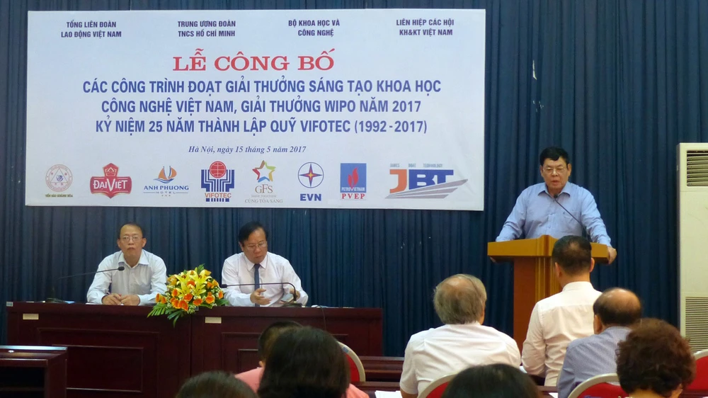 45 công trình đoạt Giải thưởng Sáng tạo KH-CN Việt Nam 2016