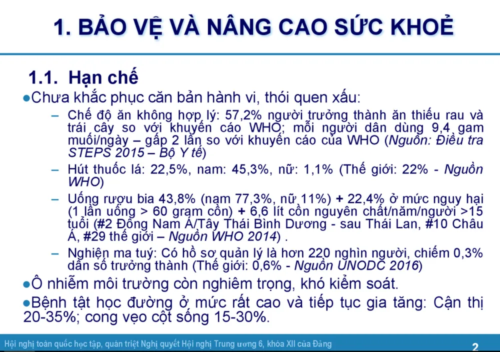 Rượu bia, thuốc lá, dinh dưỡng kém, môi trường ô nhiễm đang khiến người Việt bệnh tật, thấp còi ảnh 5