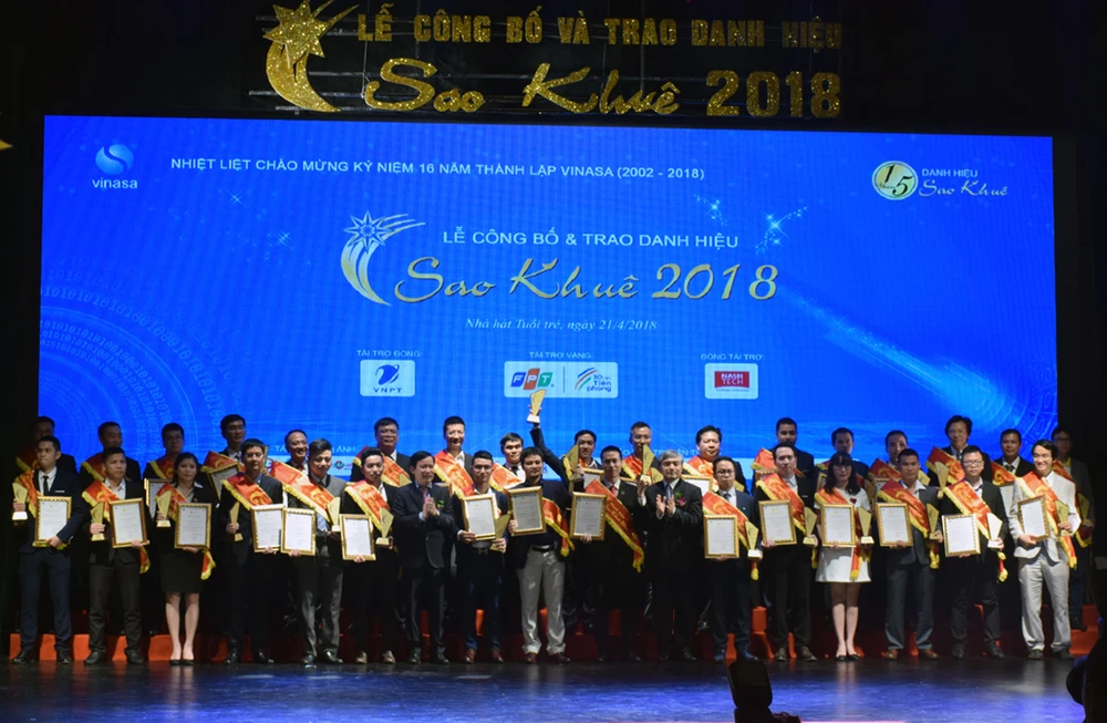 Danh hiệu Sao Khuê 2018 được trao cho 73 sản phẩm, dịch vụ và giải pháp phần mềm, CNTT xuất sắc 