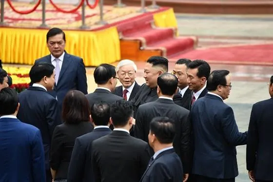 Tổng Bí thư, Chủ tịch nước Nguyễn Phú Trọng đón và hội đàm với Chủ tịch Kim Jong-un ảnh 1