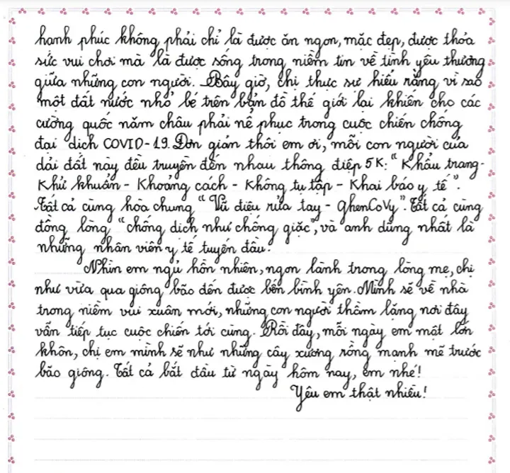 Thư gửi em bé sinh trong mùa Covid-19 đoạt giải Nhất quốc gia cuộc thi Viết thư UPU 2021 ảnh 4