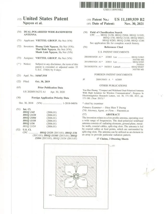 Viettel có thêm 2 bằng sáng chế độc quyền tại Mỹ ảnh 2