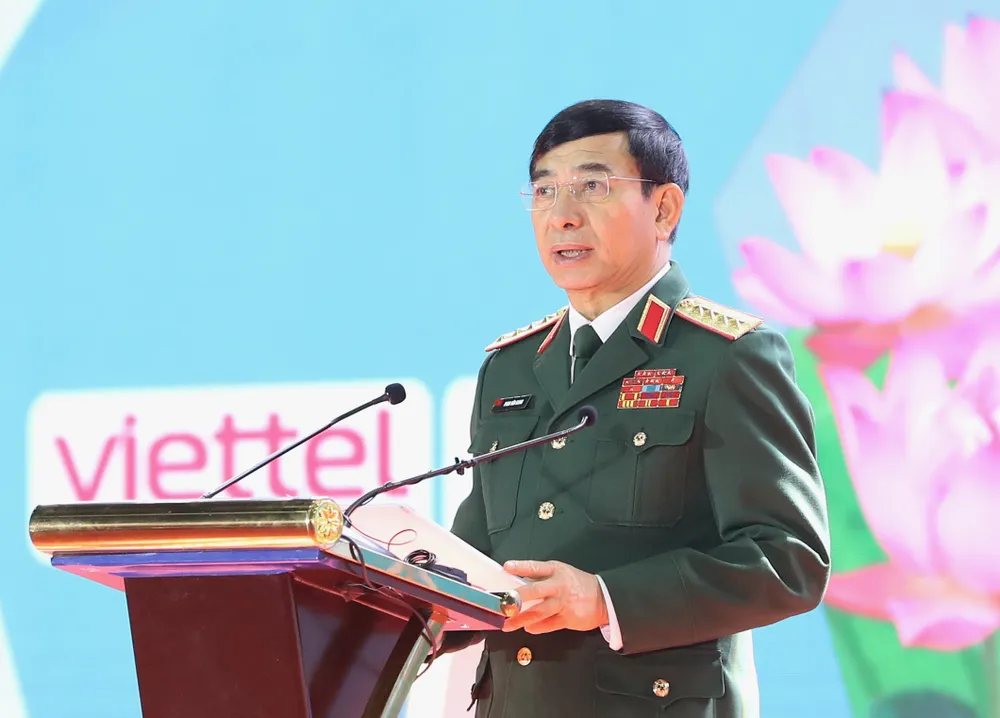 Đại tướng Phan Văn Giang phát biểu tại lễ khai mạc. Ảnh: QUANG PHÚC