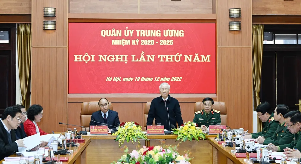 Tổng Bí thư Nguyễn Phú Trọng chủ trì và kết luận hội nghị. Ảnh: VIẾT CHUNG Tổng Bí thư Nguyễn Phú Trọng chủ trì và kết luận hội nghị. Ảnh: VIẾT CHUNG