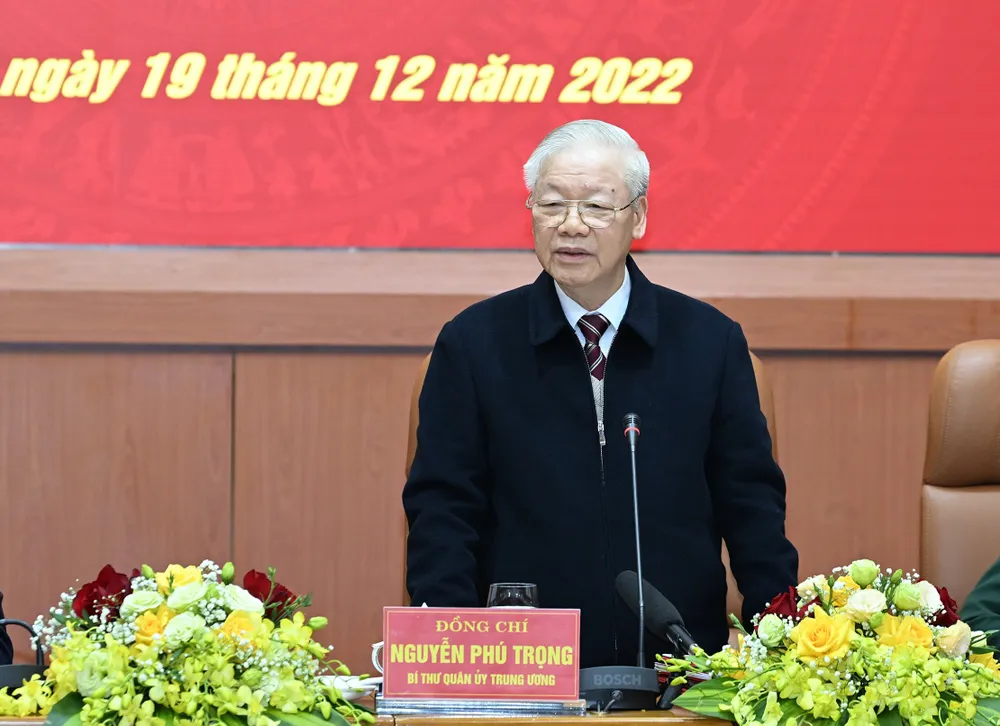 Tổng Bí thư Nguyễn Phú Trọng phát biểu kết luận hội nghị. Ảnh: VIẾT CHUNG Tổng Bí thư Nguyễn Phú Trọng phát biểu kết luận hội nghị. Ảnh: VIẾT CHUNG