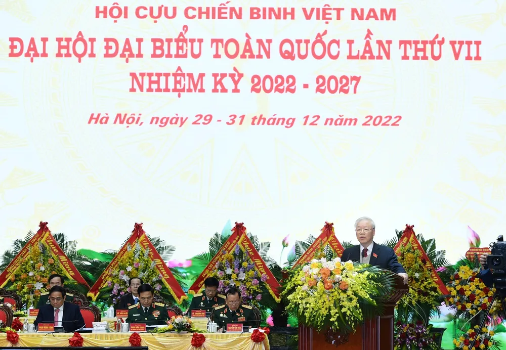 Tổng Bí thư Nguyễn Phú Trọng phát biểu tại đại hội. Ảnh: VIẾT CHUNG Tổng Bí thư Nguyễn Phú Trọng phát biểu tại đại hội. Ảnh: VIẾT CHUNG