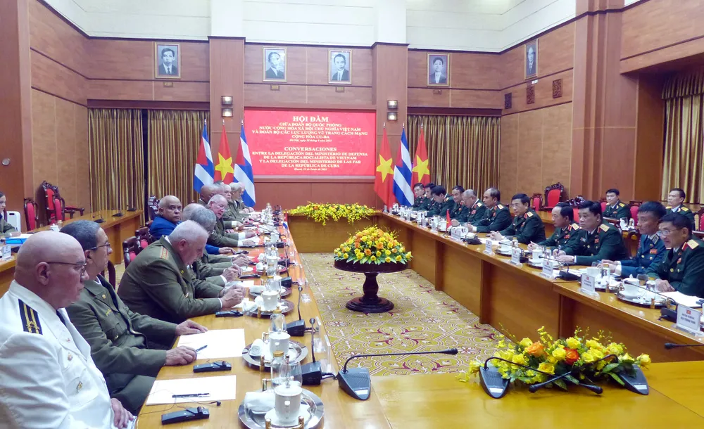 Quang cảnh cuộc hội đàm. Ảnh: TRẦN BÌNH Quang cảnh cuộc hội đàm. Ảnh: TRẦN BÌNH