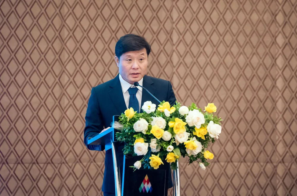 GS Vũ Hà Văn, Giám đốc Khoa học VINIF phát biểu tại sự kiện. Ảnh: T.B