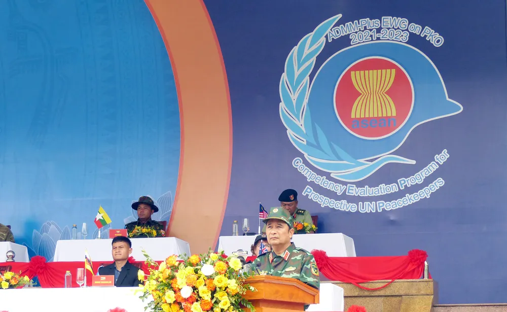 Khai mạc Chương trình đánh giá năng lực tham gia gìn giữ hòa bình trong khuôn khổ ADMM+ ảnh 2 Khai mạc Chương trình đánh giá năng lực tham gia gìn giữ hòa bình trong khuôn khổ ADMM+ ảnh 2