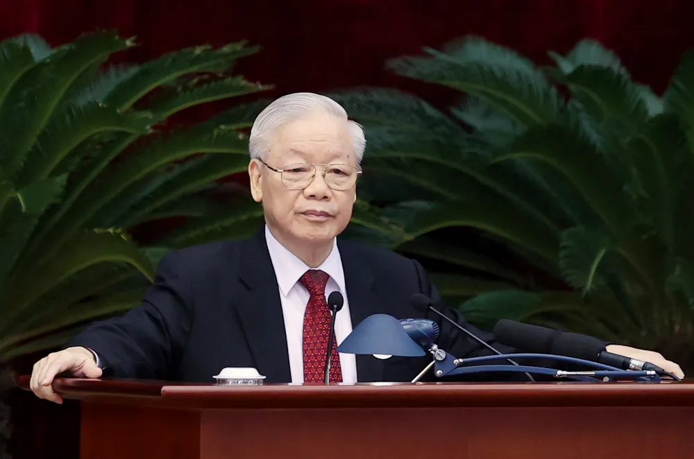 Tổng Bí thư Nguyễn Phú Trọng phát biểu khai mạc Hội nghị Trung ương 8. Ảnh: VIẾT CHUNG Tổng Bí thư Nguyễn Phú Trọng phát biểu khai mạc Hội nghị Trung ương 8. Ảnh: VIẾT CHUNG