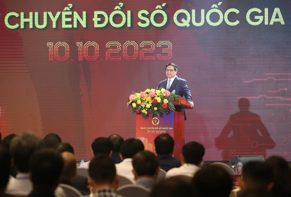 Thủ tướng Phạm Minh Chính yêu cầu phát triển, chia sẻ, liên kết dữ liệu số giữa các bộ, ngành, địa phương, các cấp để tạo ra những giá trị mới, phục vụ phát triển kinh tế - xã hội. Ảnh QUANG PHÚC Thủ tướng Phạm Minh Chính yêu cầu phát triển, chia sẻ, liên kết dữ liệu số giữa các bộ, ngành, địa phương, các cấp để tạo ra những giá trị mới, phục vụ phát triển kinh tế - xã hội. Ảnh QUANG PHÚC