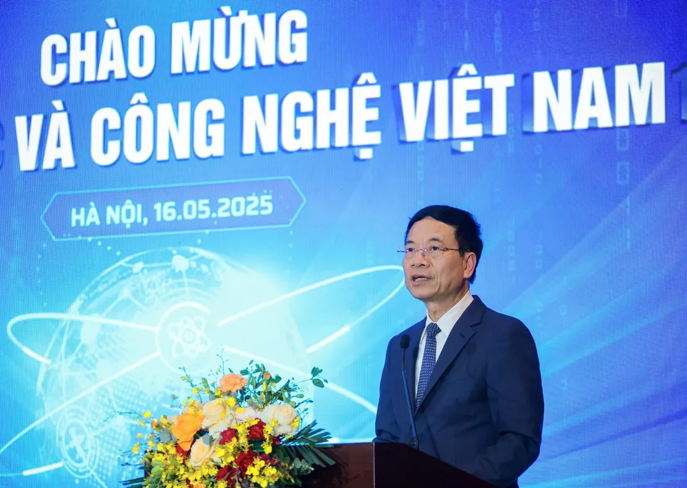 Bộ trưởng Bộ KH-CN Nguyễn Mạnh Hùng phát biểu tại sự kiện Ngay KHCN 3.jpg