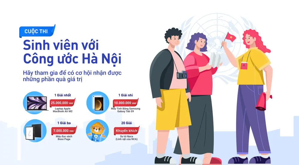Cơ cấu giải thưởng cuộc thi “Sinh viên với Công ước Hà Nội”. Cuoc thi sinh vien voi Cong uoc Ha Noi.jpg