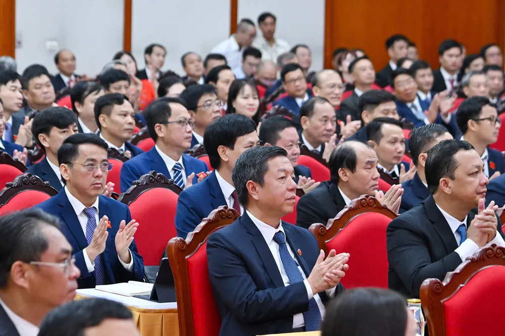Các đại biểu dự đại hội. Ảnh: VIẾT CHUNG DH Dang bo Van phong TW 11.jpg