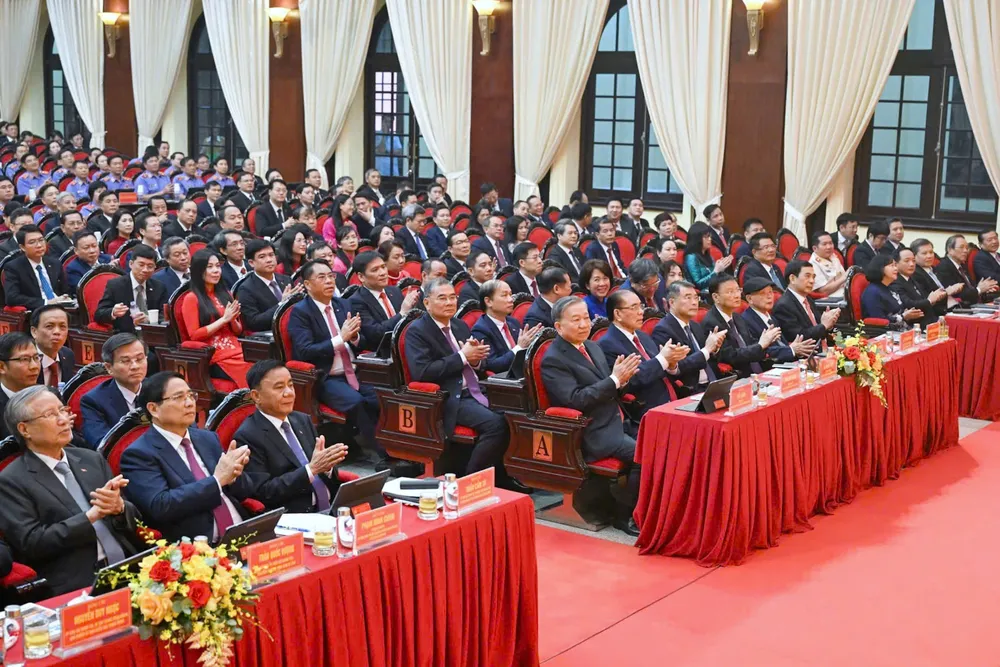 Tổng Bí thư Tô Lâm và các đại biểu dự đại hội. Ảnh: VIẾT CHUNG DH cac co quan Dang TW 1.jpg