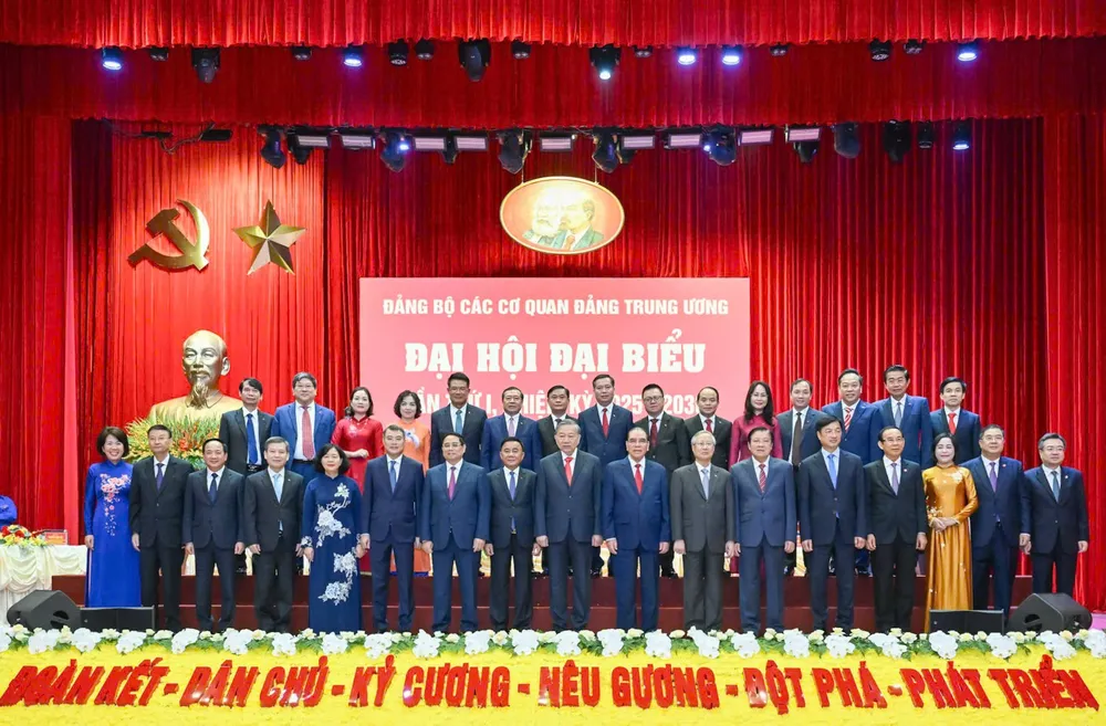 Tổng Bí thư Tô Lâm và các đại biểu dự đại hội. Ảnh: VIẾT CHUNG DH cac co quan Dang TW 10.jpg
