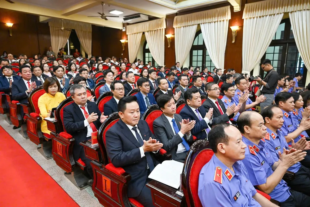 Các đại biểu dự đại hội. Ảnh: VIẾT CHUNG DH cac co quan Dang TW 4.jpg