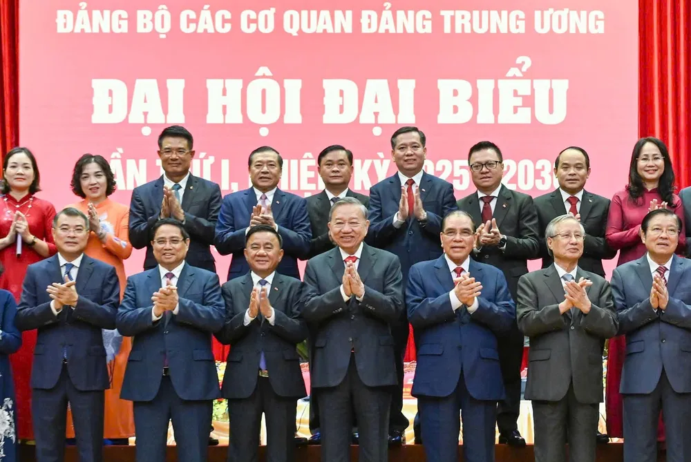 Tổng Bí thư Tô Lâm và các đại biểu dự đại hội. Ảnh: VIẾT CHUNG DH cac co quan Dang TW 9.jpg