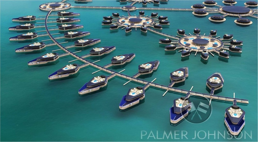 超级豪华邮轮码头项目效果图。