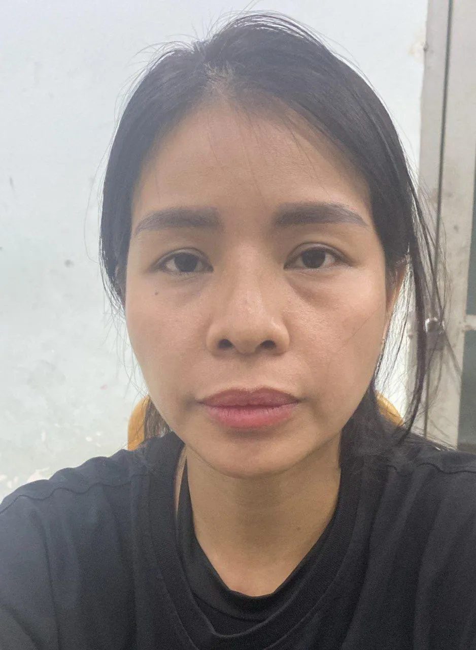 Lê Thị Diễm Trang tại cơ quan công an