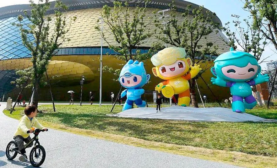 Ba linh vật Lianlian, Congcong và Chenchen của Asiad 19