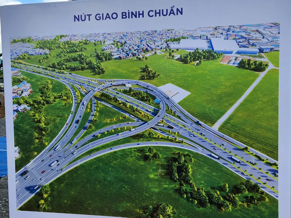 Phối cảnh nút giao Bình Chuẩn thuộc dự án đường Vành đai 3 qua Bình Dương. Ảnh: VĂN PHONG
