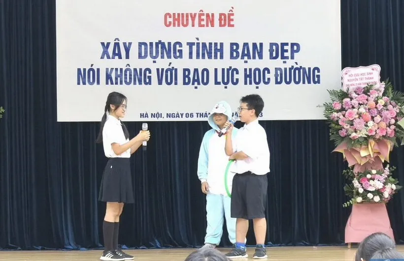 Một buổi sinh hoạt chuyên đề phòng chống bạo lực học đường của học sinh Hà Nội 1-5537-2852.jpg