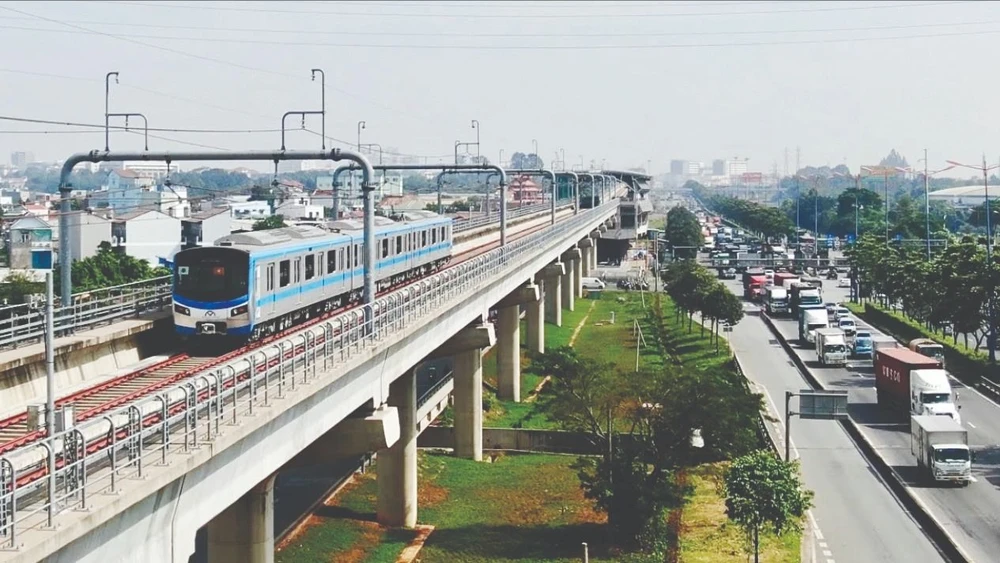 Dự án metro số 1 (Bến Thành - Suối Tiên) đang trong giai đoạn hoàn thành xây dựng cơ bản