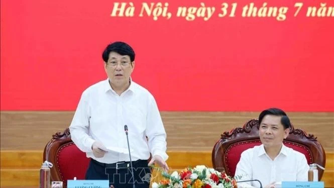 Thường trực Ban Bí thư Lương Cường làm việc với Đảng ủy Khối các cơ quan Trung ương