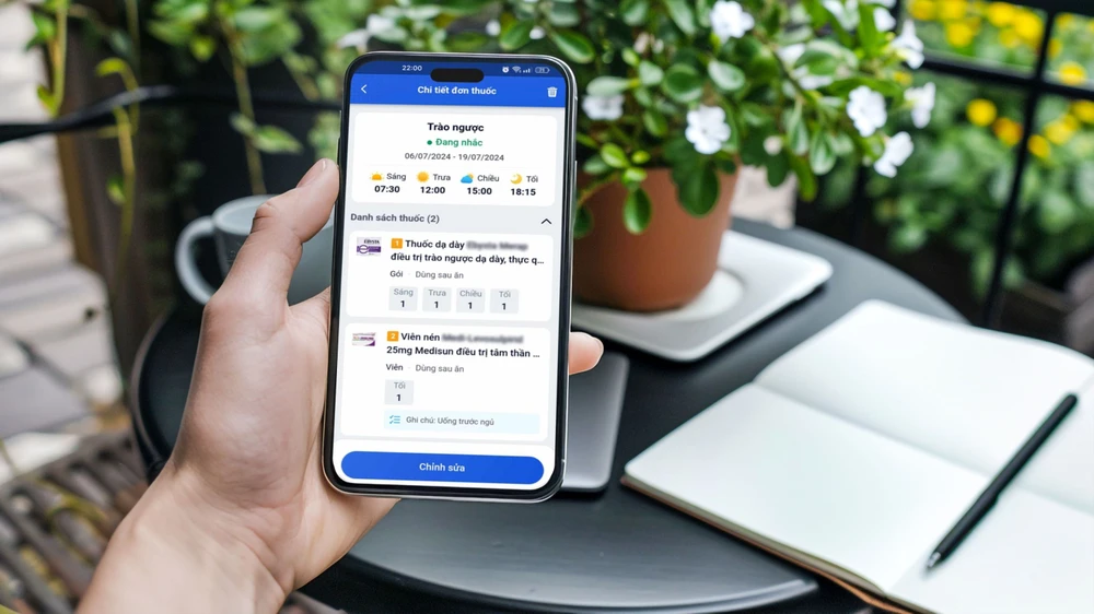 Tính năng Nhắc uống thuốc với nhiều tiện ích mới
