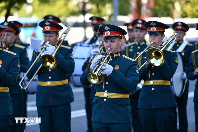 Quân nhân tham gia lễ duyệt binh kỷ niệm 80 năm Ngày Chiến thắng phátxít tại Moscow, Nga ngày 9-5-2025. Ảnh: THX/TTXVN nga-duyet-binh-ky-niem-80-nam-ngay-chien-thang-phat-xit-8022222-3.jpg
