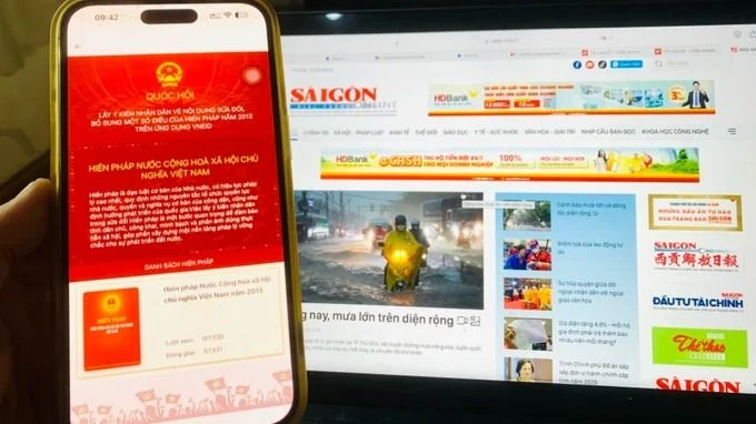 Người dân có thể góp ý về nội dung sửa đổi Hiến pháp năm 2013 trên ứng dụng VNeID